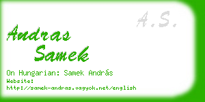 andras samek business card